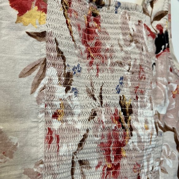 Express-Floral-Cropped-Sleevless-Fall-Add Blazer-Size Medium-Stretch-Lined - Picture 8 of 10